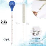 Asherxin 10ml Glass Pipette Dropper Set - 5 Pack