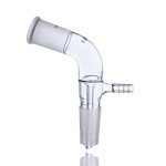 Short Bent Glass Take-Off Adapter with Hose Connection