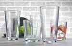 Le'raze 16-Piece Durable Ribbed Glass Set