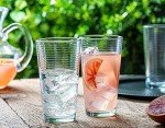 Le'raze 16-Piece Durable Ribbed Glass Set