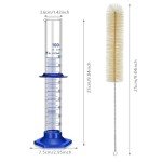 5PCS 100ML Thick Glass Graduated Measuring Cylinders