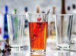 Le'raze 16-Piece Durable Ribbed Glass Set