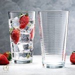 Le'raze 16-Piece Durable Ribbed Glass Set