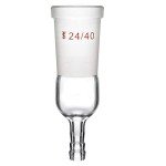 StonyLab Glass Straight Inlet Adapter, 24/40 Joint