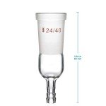 StonyLab Glass Straight Inlet Adapter, 24/40 Joint