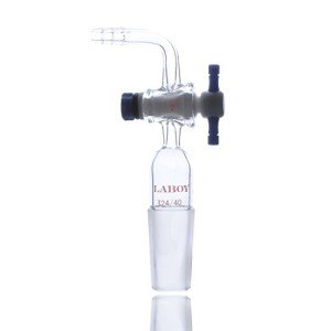 Glass Vacuum Flow-Control Adapter with PTFE Stopcock