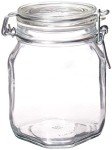 Bormioli Rocco Fido Clear Glass Jars - 1L (2 Pack)