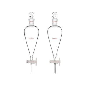 2-Piece Borosilicate Glass 250ML Separating Funnel Set
