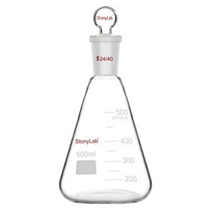 500 ml Borosilicate Erlenmeyer Flask with Stopper