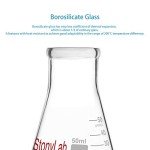 StonyLab 50 ml Heavy Wall Erlenmeyer Flask