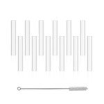 12 Pcs 3" Clear Borosilicate Glass Tubes Set