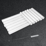 12 Pcs 3" Clear Borosilicate Glass Tubes Set