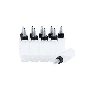 10-Pack 1 oz PET Plastic Squeeze Dispensing Bottles