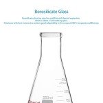 StonyLab 250ml Heavy-Duty Narrow Mouth Erlenmeyer Flask