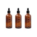 VASANA 3-Pack Amber Glass Dropper Bottles