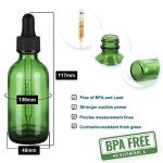 2oz Glass Dropper Bottle Set - 48 Pack