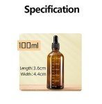 VASANA 3-Pack Amber Glass Dropper Bottles