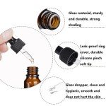 VASANA 3-Pack Amber Glass Dropper Bottles