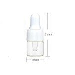 100 Clear Mini Glass Dropper Bottles - 1ml