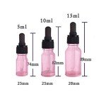 Pink Glass Dropper Bottles for Essential Oils (5ML)