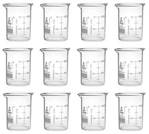 EISCO 12 Pack 20ml Low Form Beakers