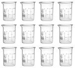 EISCO 12 Pack 20ml Low Form Beakers