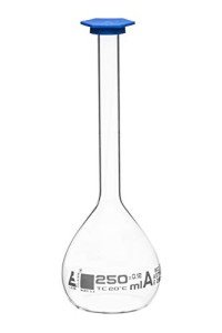 EISCO 250ml Class A Volumetric Flask - Blue Cap