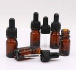 3 Pack 5ml Amber Glass Dropper Bottles