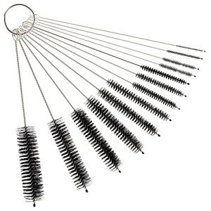 13-Piece Stainless Steel Straw Cleaner Brush Set