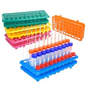 Colorful Lab Test Tube Holder Rack with Silicone Pads