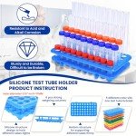 Colorful Lab Test Tube Holder Rack with Silicone Pads