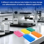 Colorful Lab Test Tube Holder Rack with Silicone Pads
