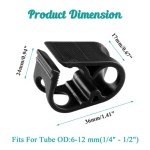 Kyuionty Adjustable Plastic Tube Clamps - 5 Pcs