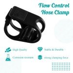 Kyuionty Adjustable Plastic Tube Clamps - 5 Pcs