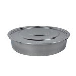 8" Stainless Steel Lab Sieve with Catch Pan & Lid
