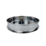 8" Stainless Steel Lab Sieve with Catch Pan & Lid