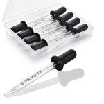 8-Pack Glass Eye Droppers - 1ml Pipette Set