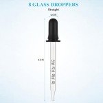 8-Pack Glass Eye Droppers - 1ml Pipette Set
