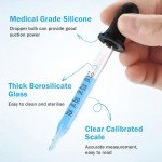 8-Pack Glass Eye Droppers - 1ml Pipette Set