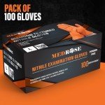 MedRose Extra Thick Orange Nitrile Gloves - 100 Pack