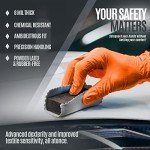 Heavy-Duty Orange Nitrile Gloves, XX-Large, 100/Case