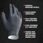 Heavy Duty Black Nitrile Gloves, 100 Count