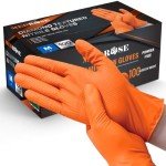 MedRose Orange Nitrile Gloves – Extra Thick, Medium