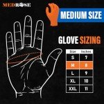 MedRose Orange Nitrile Gloves – Extra Thick, Medium