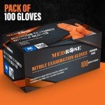 MedRose Orange Nitrile Gloves – Extra Thick, Medium