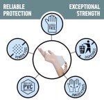 Vinyl Exam Gloves - Disposable, Powder-Free, 100 Count