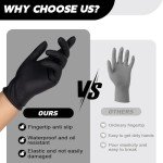 Black Nitrile Disposable Gloves - 100 Pack