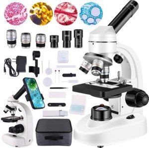 Dual LED Compound Microscope 100X-2000X for Kids
