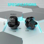 M12x1.5 Tapered Chrome Lug Nut Pack (20)