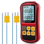 Dual Channel Digital Thermometer with K-Type Probes